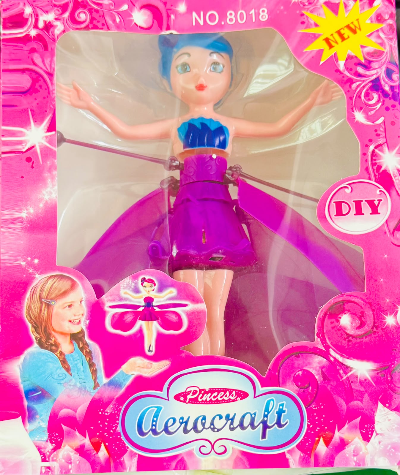 Magic Flying Fairy Doll – Sensor Controlled Princess Aerocraft for Girls (USB Rechargeable)