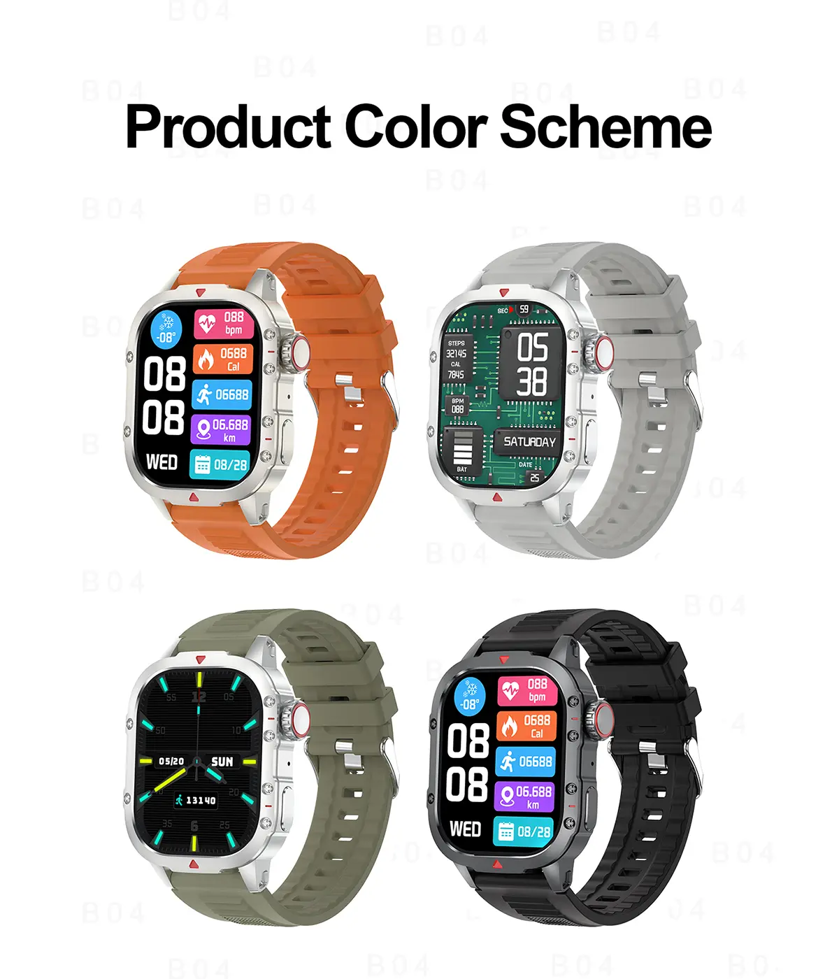Unikyy RUSH 2.07″ TFT Full-Touch Smartwatch